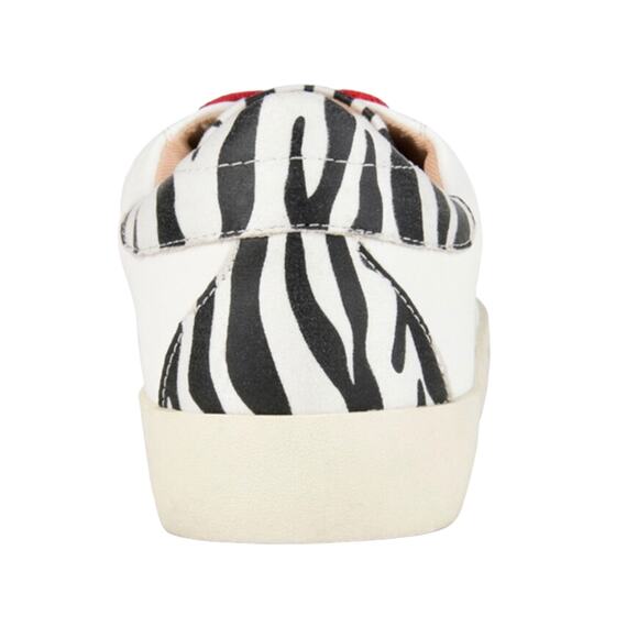 Journee Collection Erica Womens Size 10 Sneakers White Vegan Leather Zebra New - Picture 8 of 9
